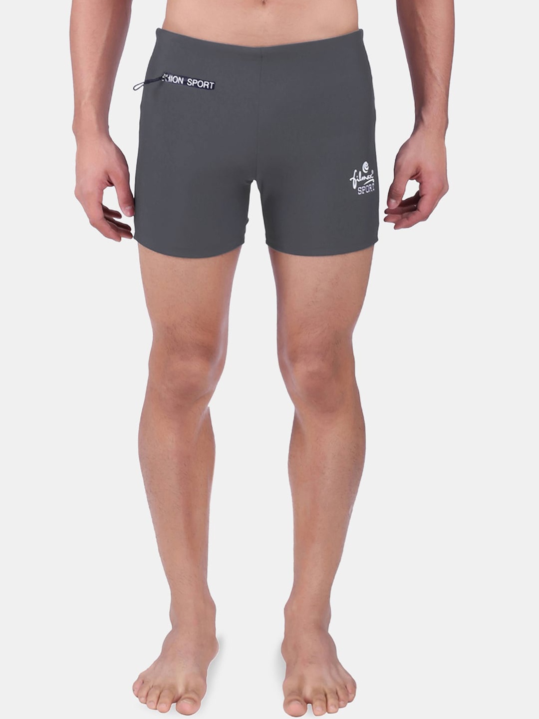 

FILMAX ORIGINALS Men Plus Size Printed Essential Endurance+ Aquashort Swim Briefs, Grey