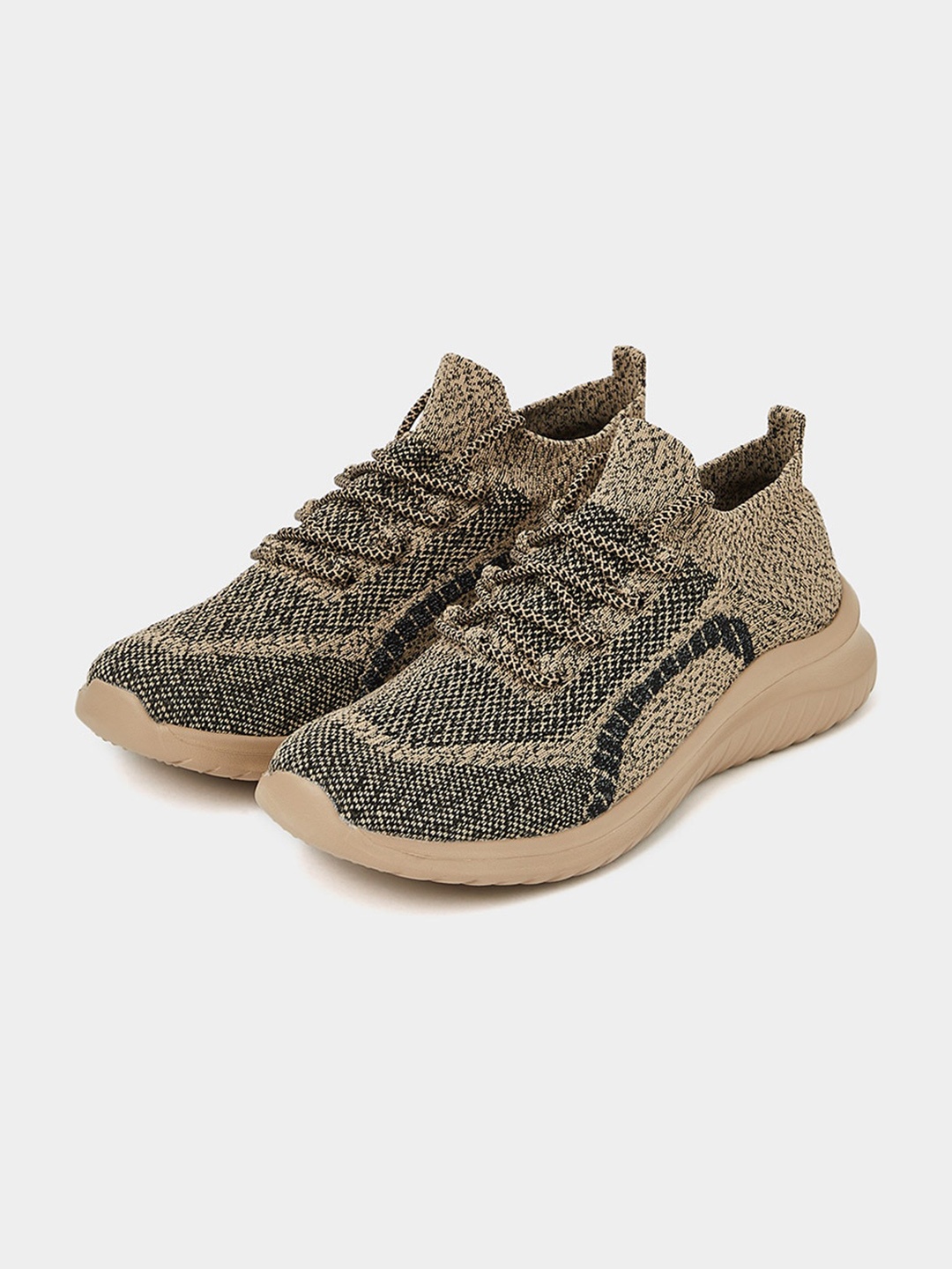 

Styli Men Woven Design Basics Sneakers, Khaki