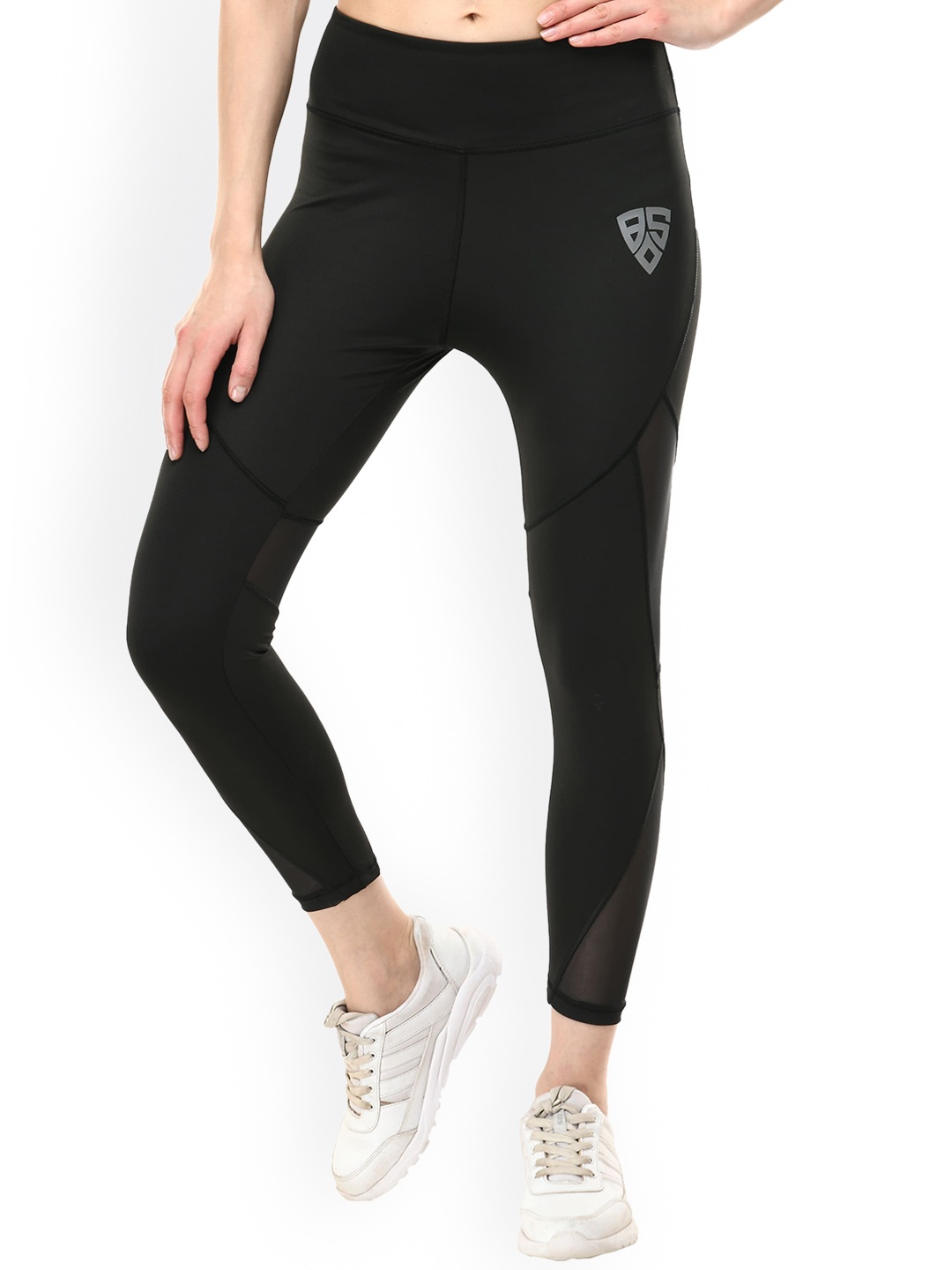 

Body Smith Women Self-Design Sport Tights, Black