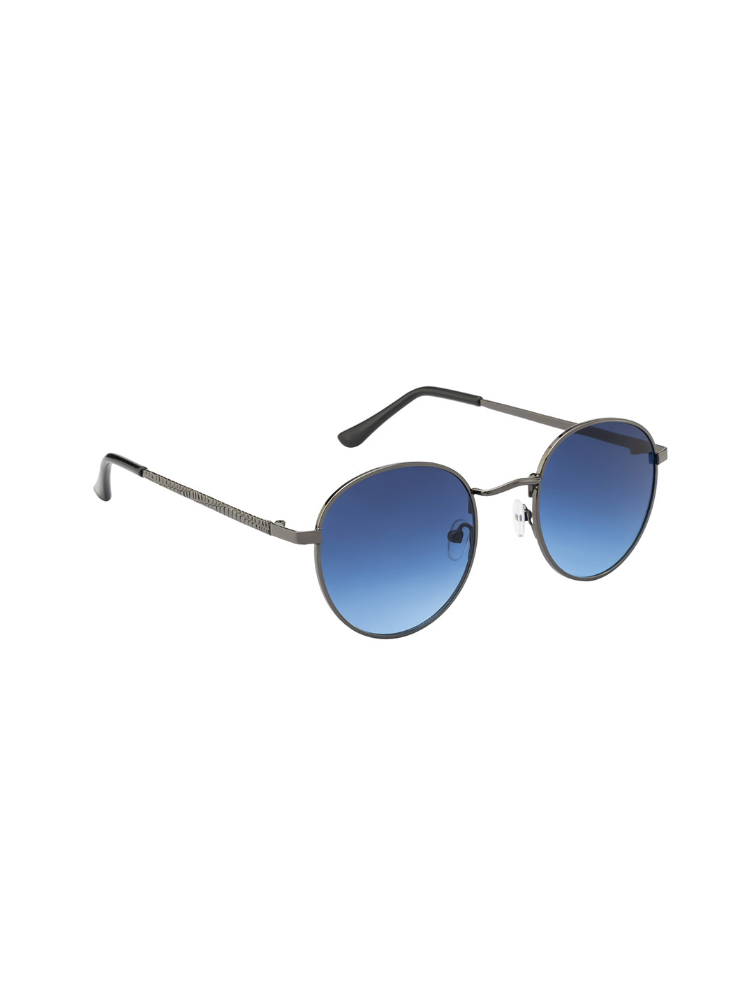 

Roadster Blue Lens & Gunmetal Toned Oval Sunglasses with UV Protected RD-M22553, Grey
