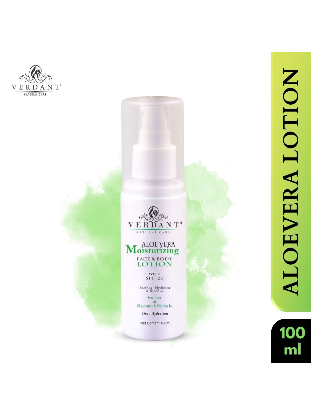 

Verdant Natural Care SPF 20 Aloe Vera Moisturising Body Lotions-100ml, White