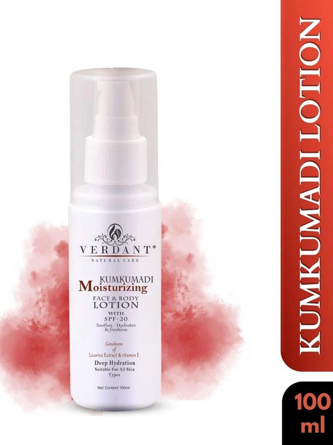

Verdant Natural Care SPF 20 Kumkumadi Moisturising Body Lotion-100ml, White