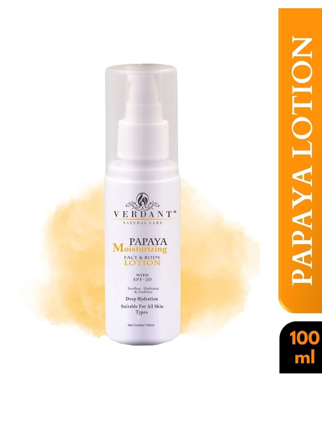 

Verdant Natural Care Papaya Body Lotion with SPF 20 100ml, White
