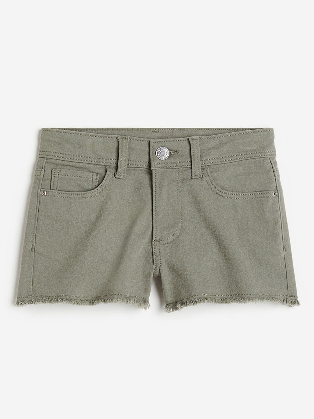 

H&M Girls Twill Shorts, Olive