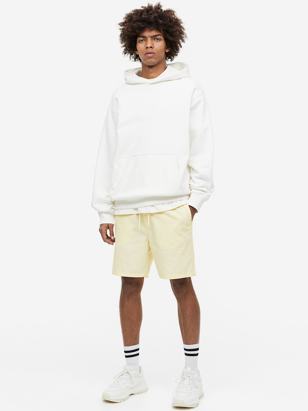

H&M Men Regular Fit Pure Cotton Shorts, Yellow
