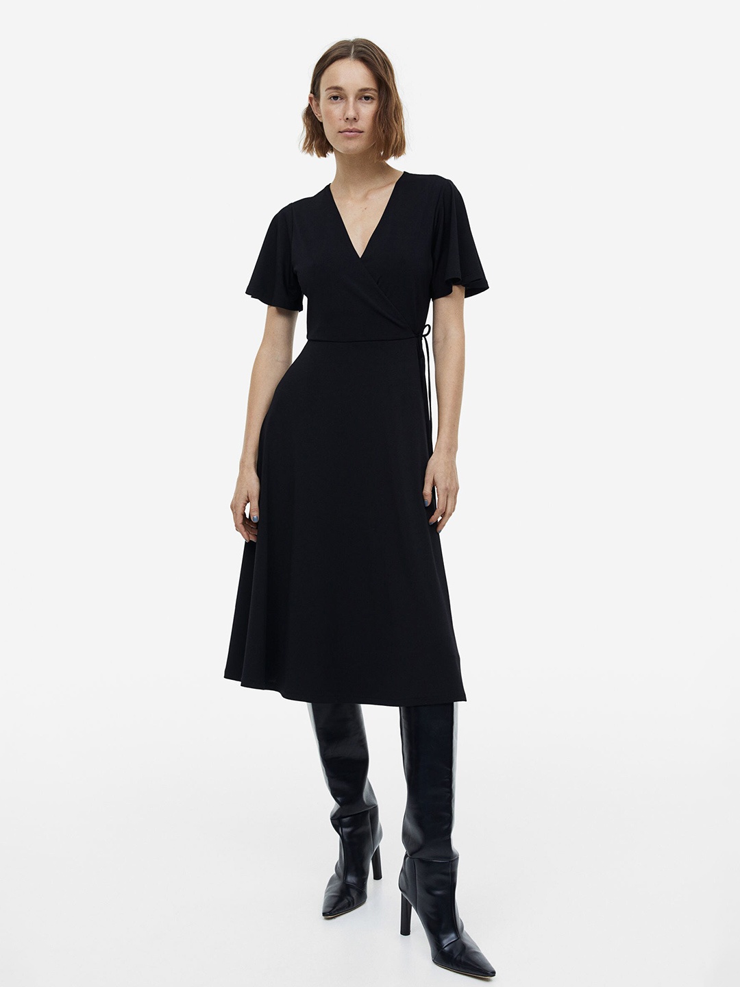 

H&M Jersey Wrap Dress, Black