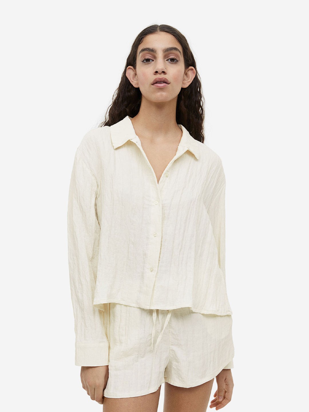

H&M Women Long-Sleeved Shirt, Off white
