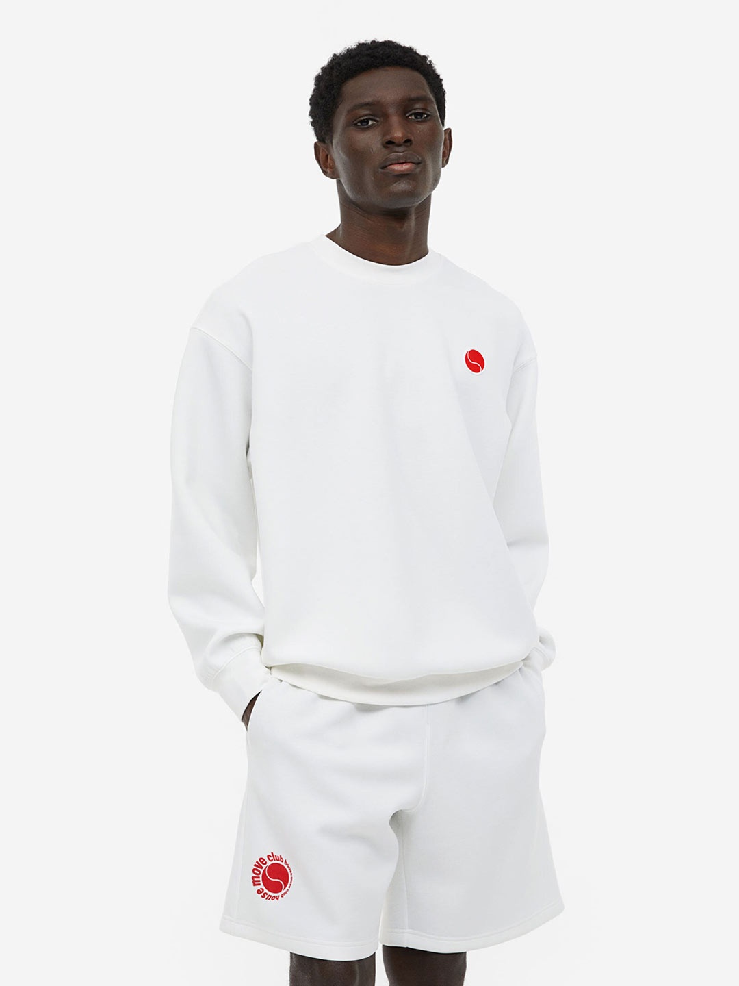 

H&M Men DryMove Sports Sweatshirt, White