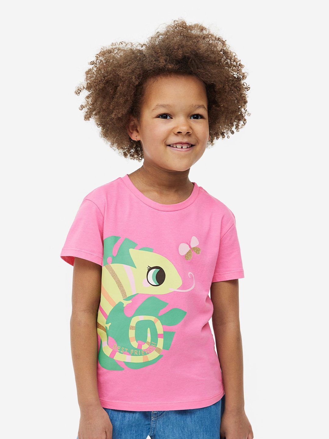 

H&M Girls Printed T-shirt, Pink