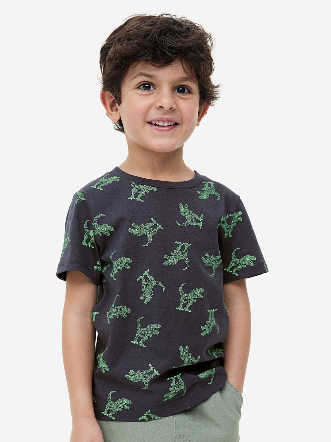 

H&M Boys Cotton T-shirt, Black