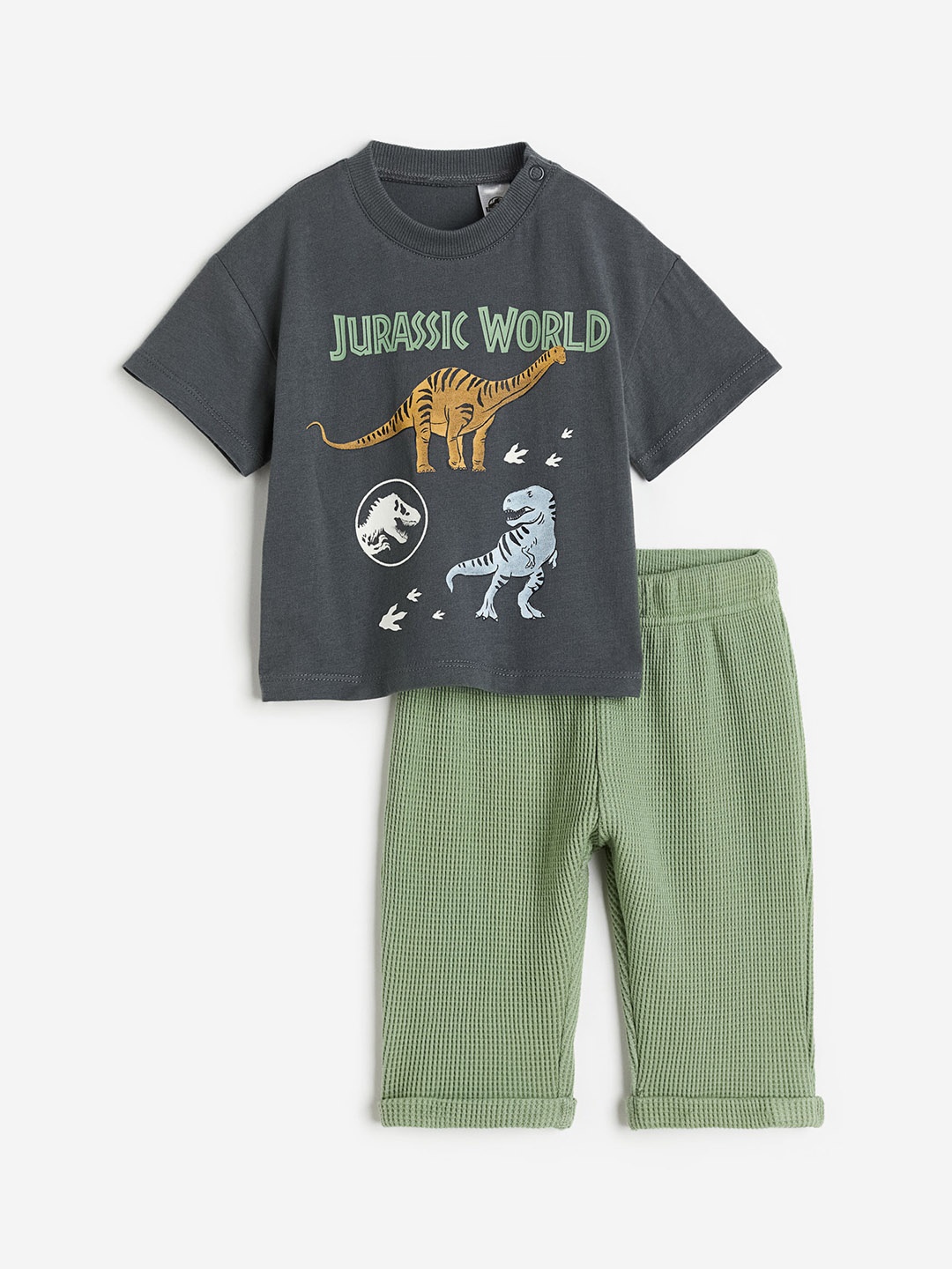 

H&M Boys 2-Piece Cotton Jersey Set, Grey