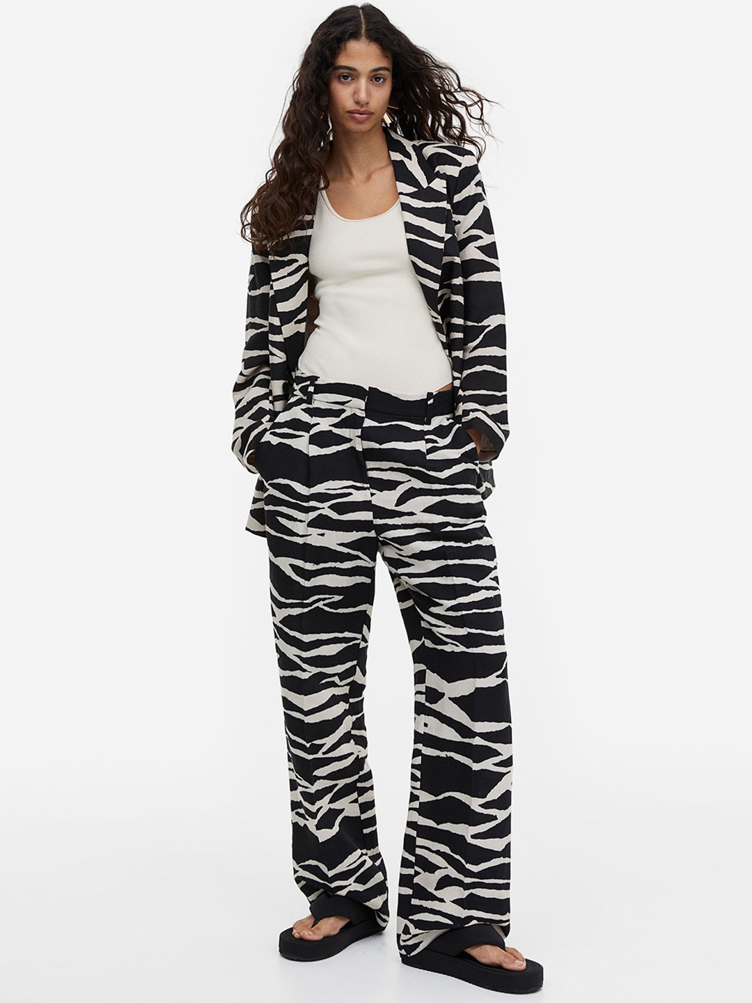 

H&M Women Tailored Trousers, Black