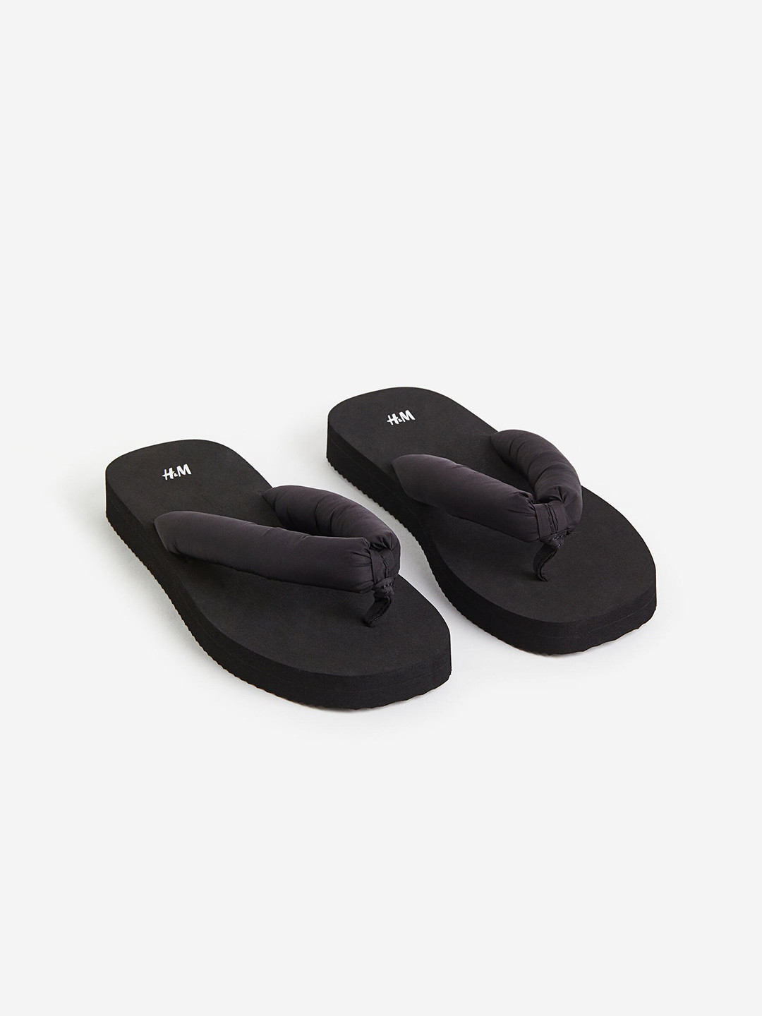 

H&M Girls Padded Flip Flops, Black