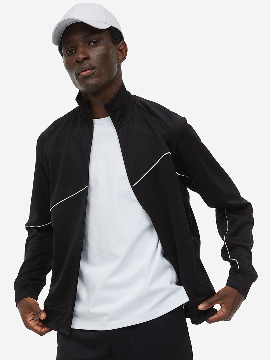 

H&M Men DryMove Tennis Track Jacket, Black
