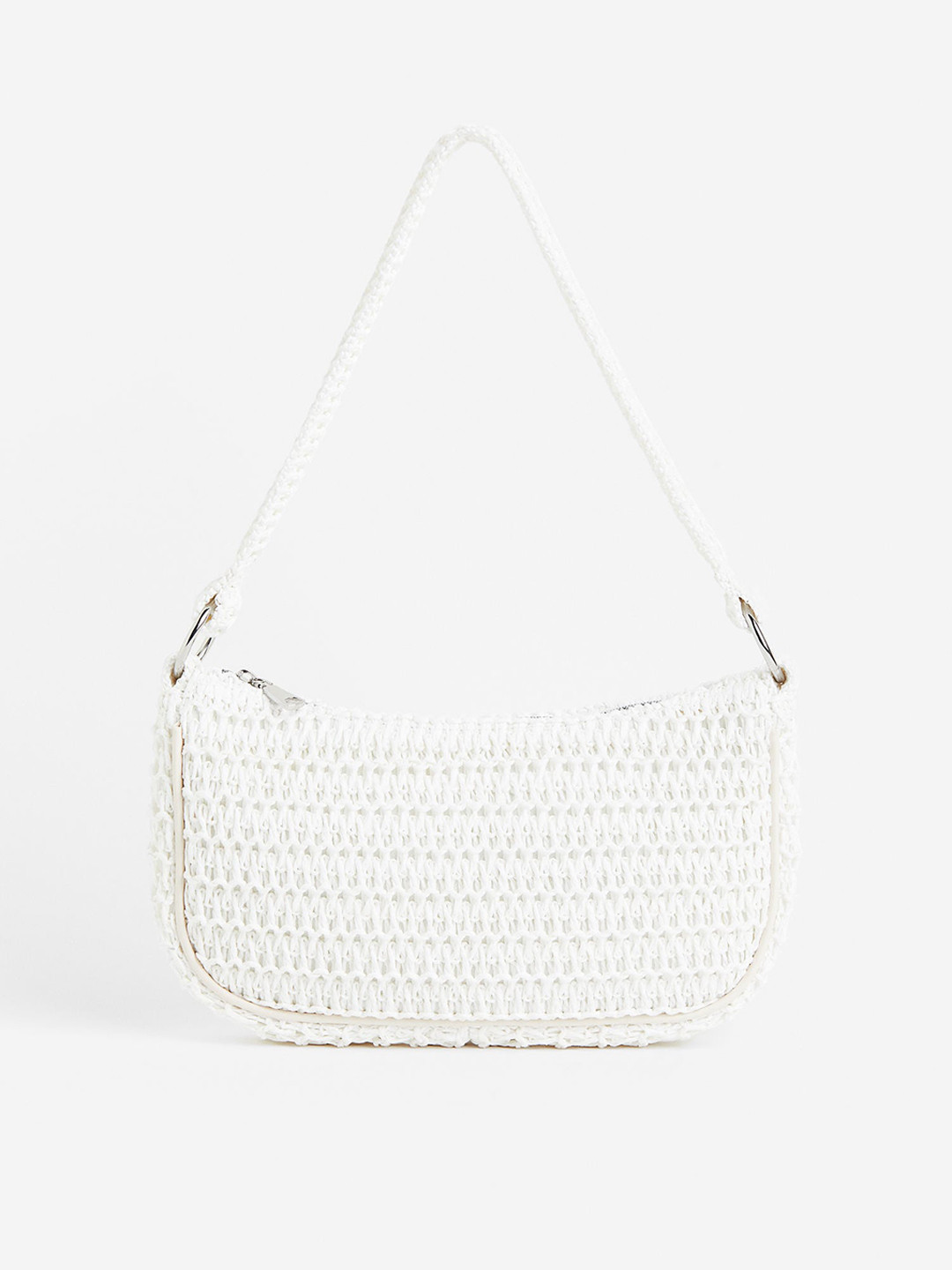 

H&M White Straw Shoulder Bag