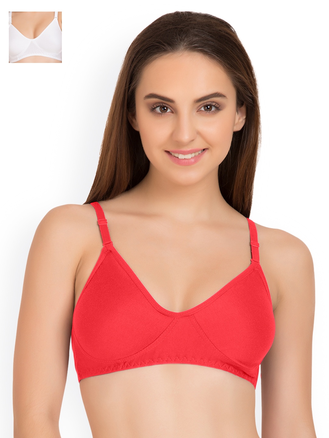 

Tweens Pack of 2 Full Coverage T-shirt Bras TW285, White