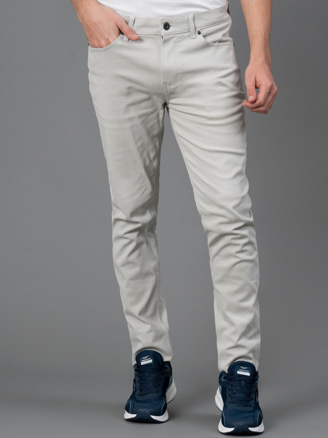 

Red Tape Men Skinny Fit Mid Rise Stretchable Jeans, Grey