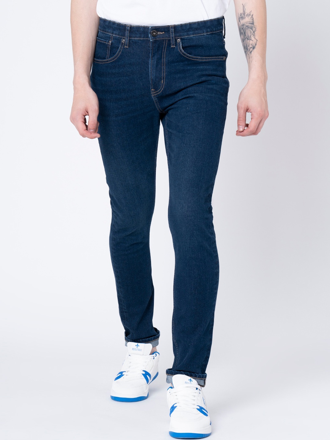 

Red Tape Men Skinny Fit Mid-Rise Stretchable Jeans, Navy blue