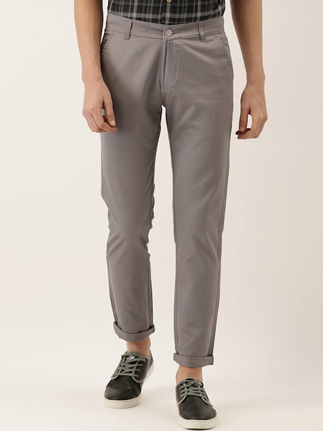 

Hancock Men Tailored Slim Fit Chinos Trousers, Grey