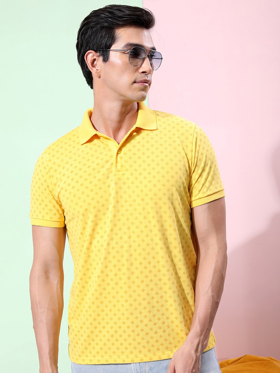 

KETCH Polo Collar Slim Fit T-Shirt, Yellow