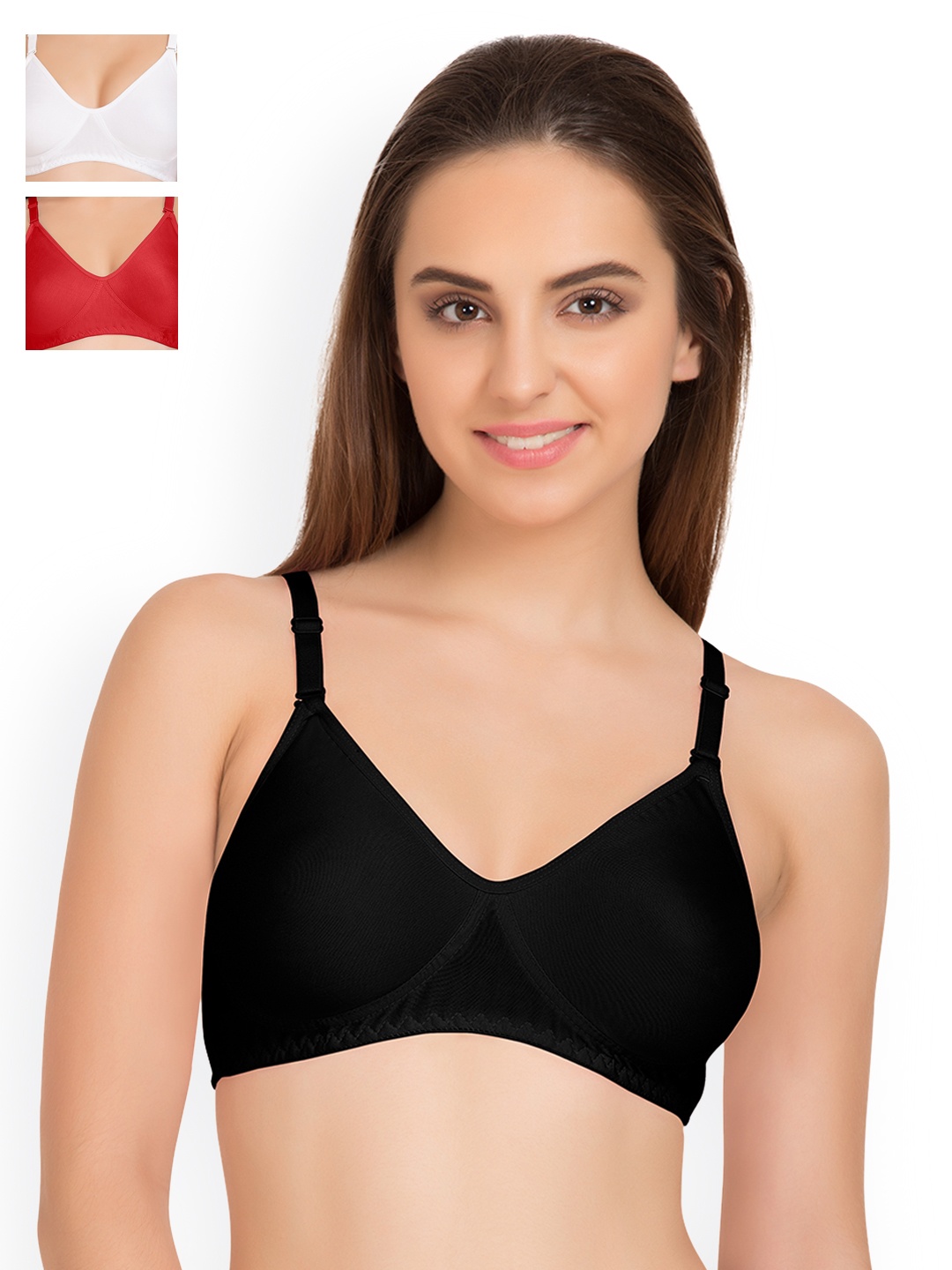 

Tweens Pack of 3 Full-Coverage T-shirt Bras TW285, White