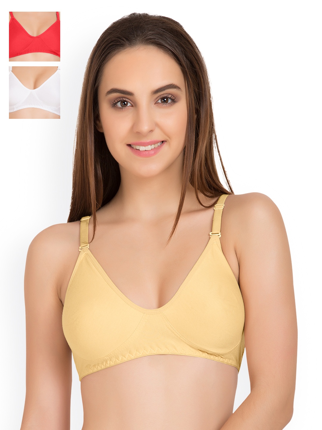 

Tweens Pack of 3 Full-Coverage T-shirt Bras TW285, White