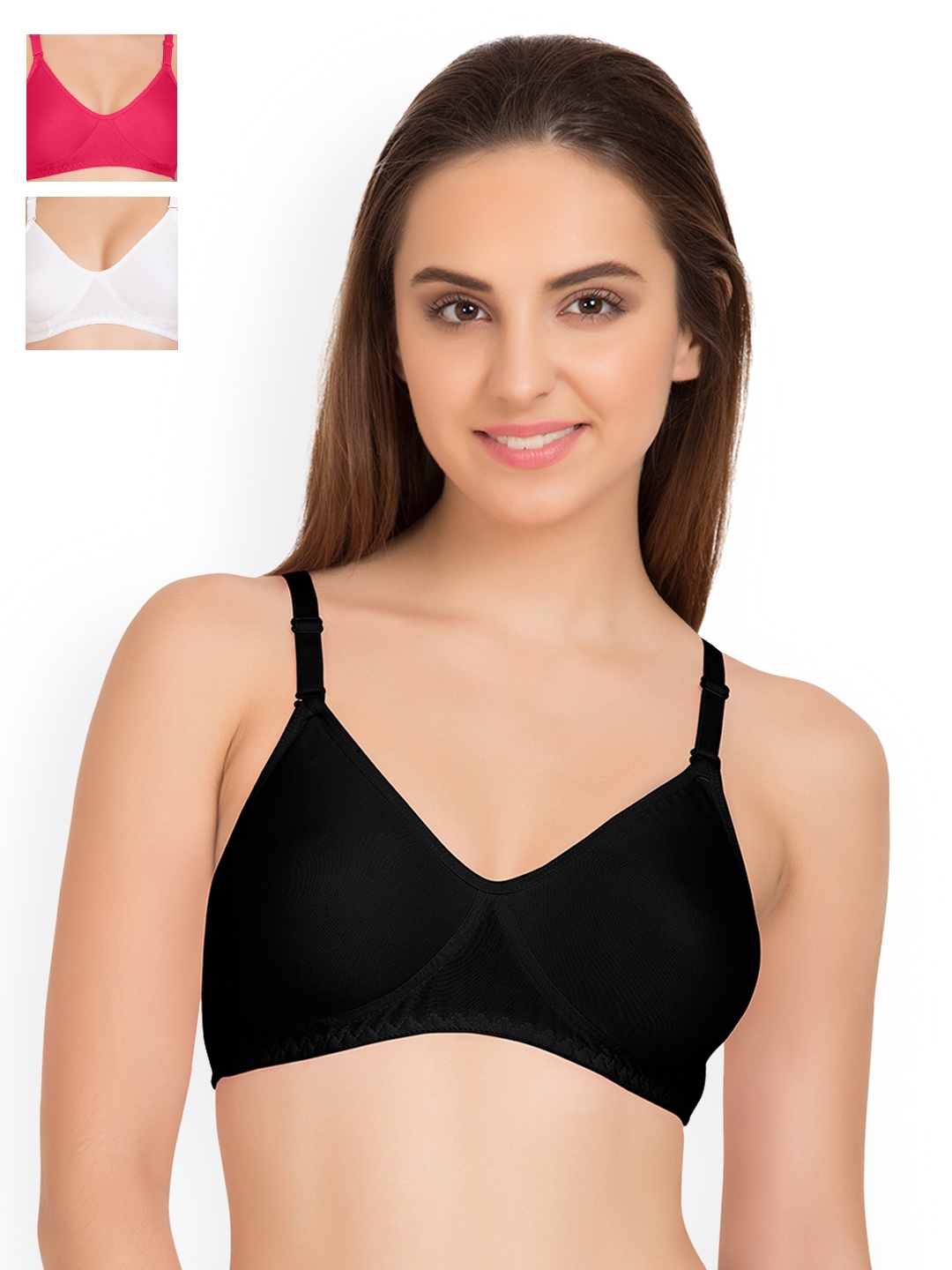 

Tweens Pack of 3 Full-Coverage T-shirt Bras TW285, White