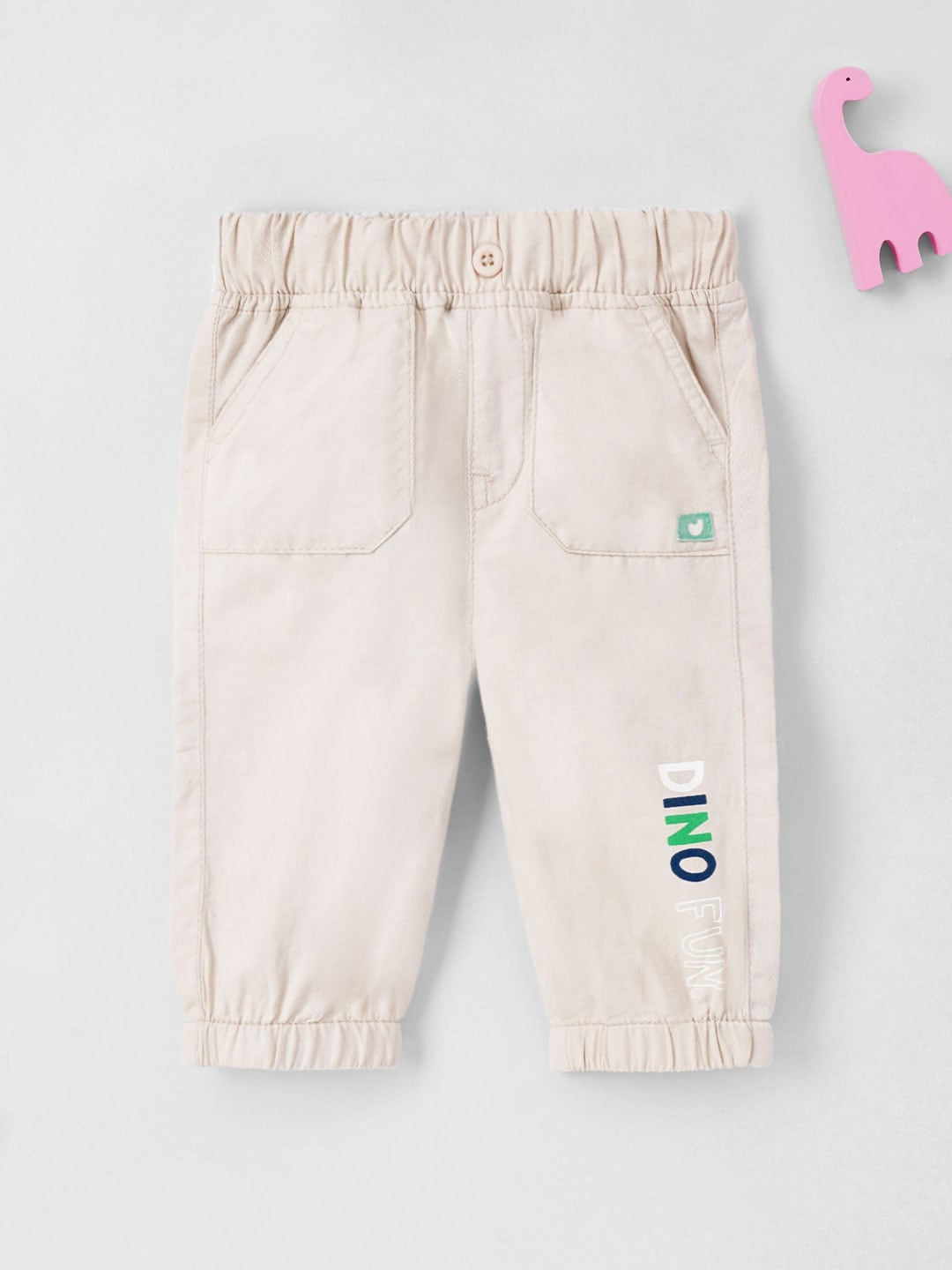 

Ed-a-Mamma Baby Boys Mid-Rise Cotton Joggers, Beige