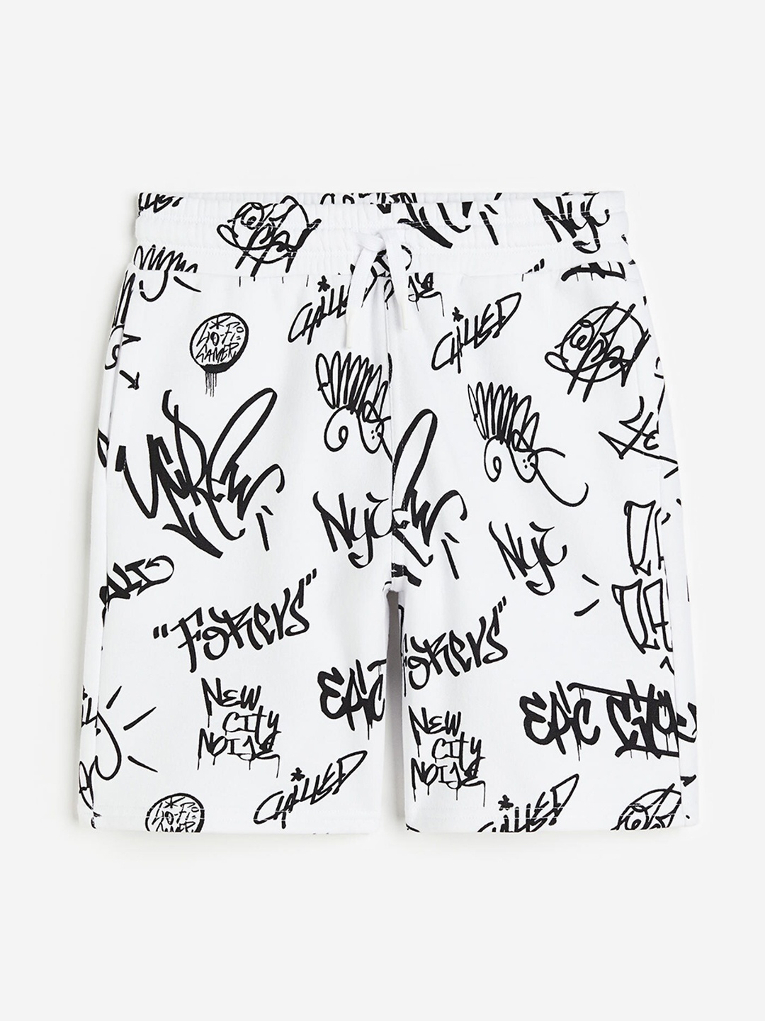 

H&M Boys Patterned Sweatshorts, White