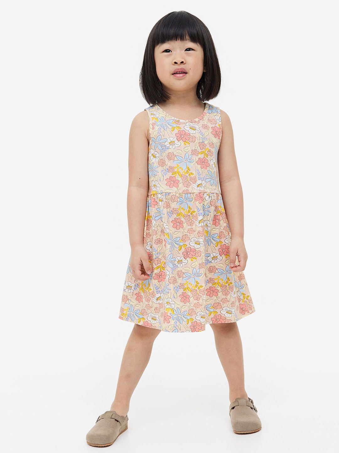 

H&M Girls Patterned Cotton Dress, Pink