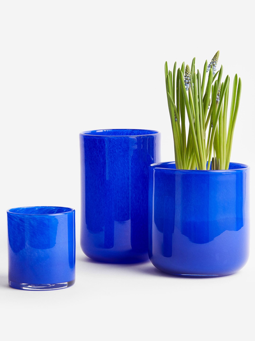 

H&M Blue Glass Vase