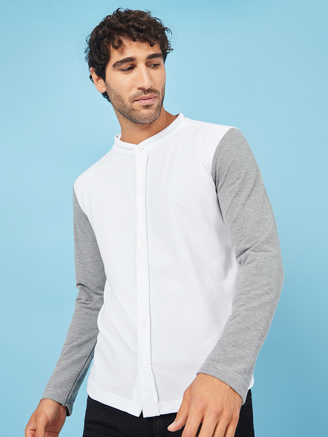 

Styli Men Pure Cotton Micro Pique Shirt, White