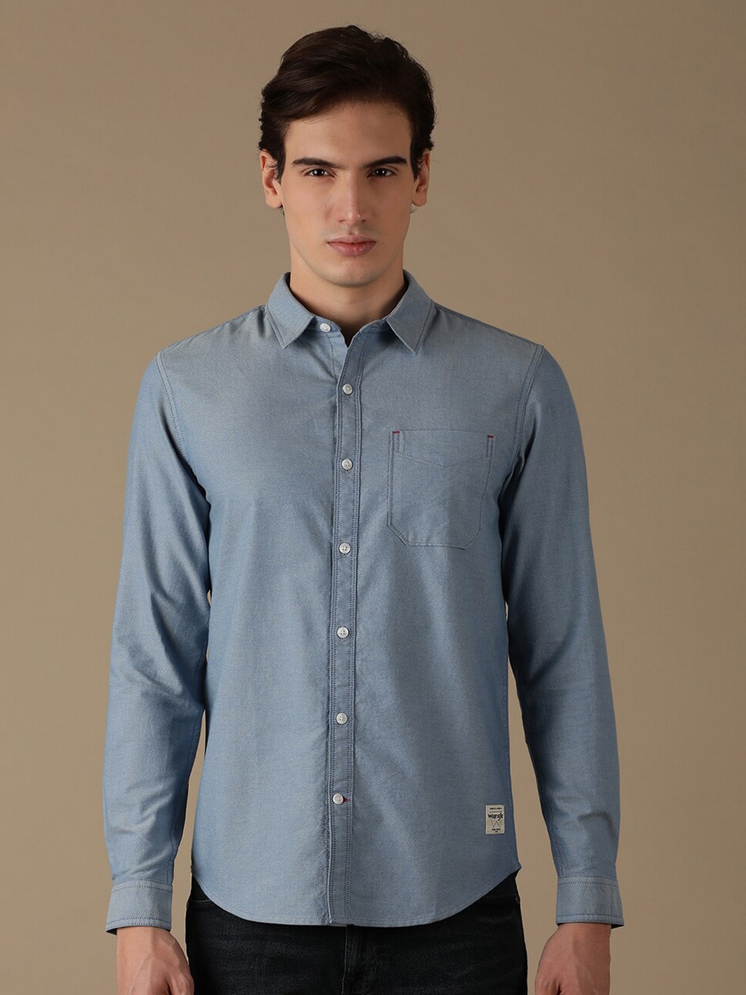 

Wrangler Slim Fit Cotton Casual Shirt, Blue