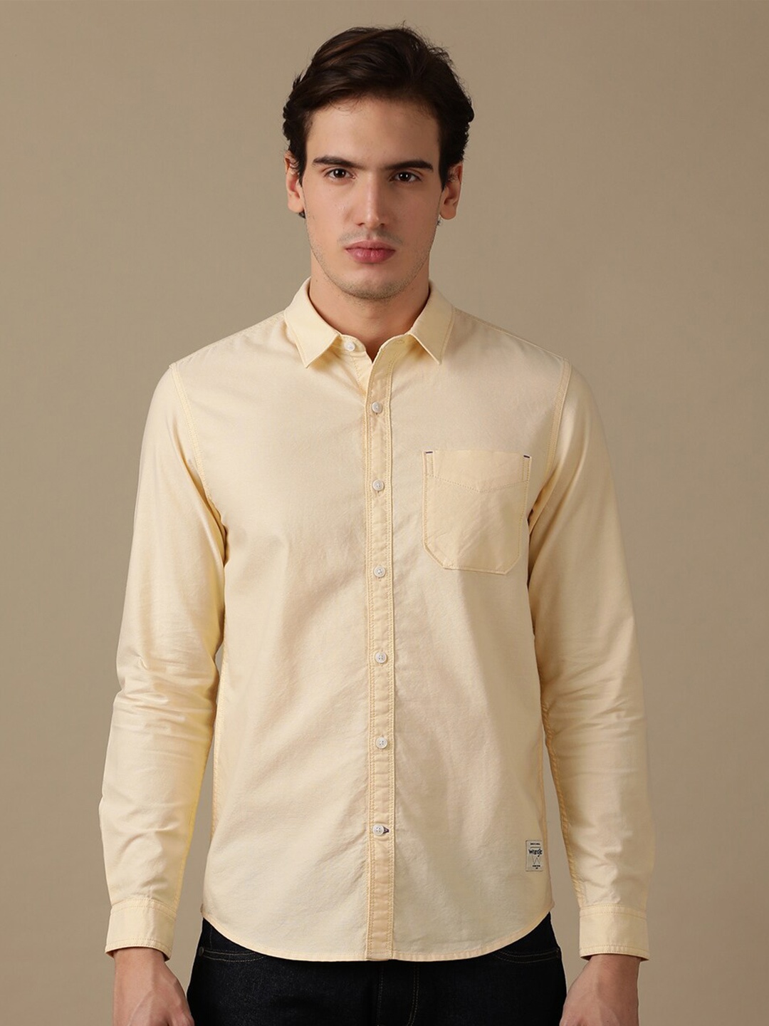 

Wrangler Slim Fit Cotton Casual Shirt, Yellow