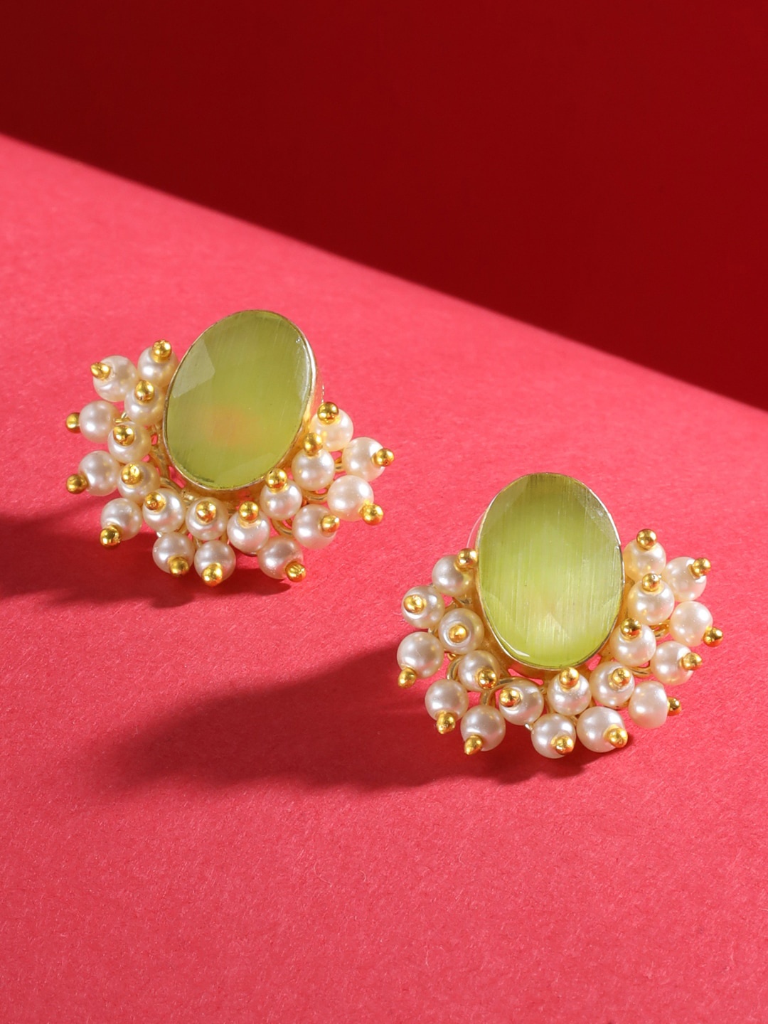 

Saraf RS Jewellery Gold-Plated Contemporary Studs Earrings