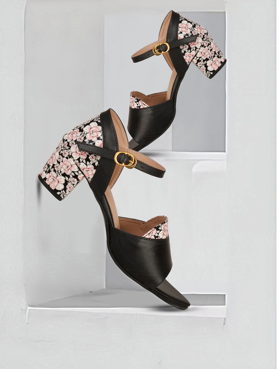 

Denill Printed Block Heels, Black