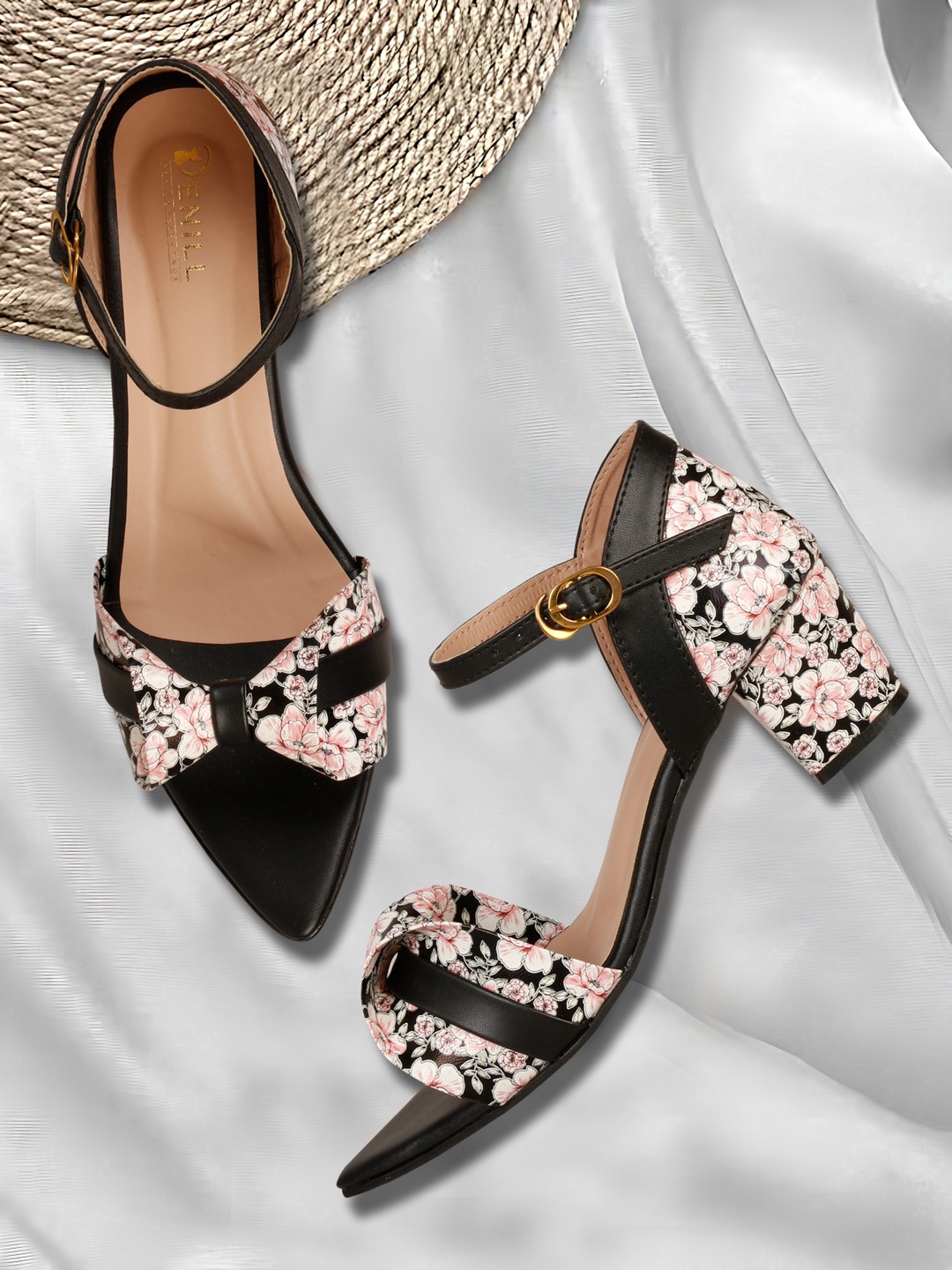 

Denill Printed Block Heels, Black