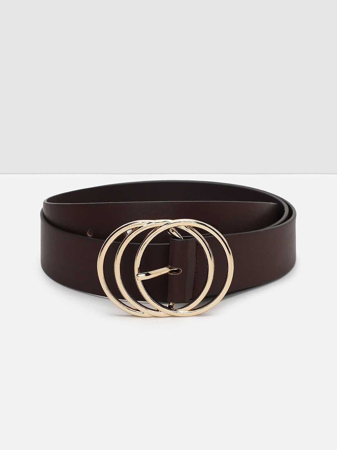 

max Women Tang Closure Casual Belt, Brown