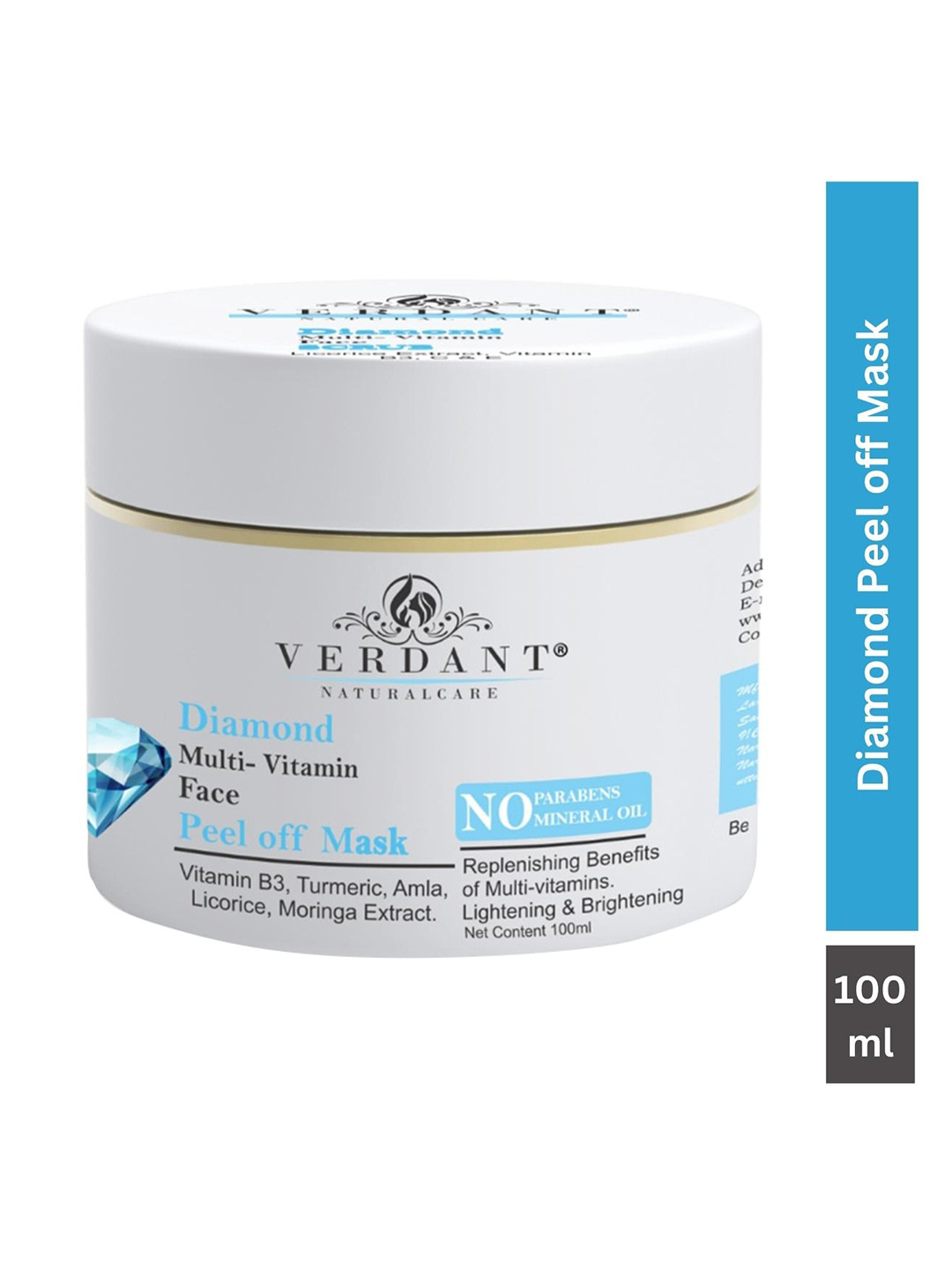 

Verdant Natural Care Diamond Multi-Vitamin Peel Off Face Mask - 100 ml, White