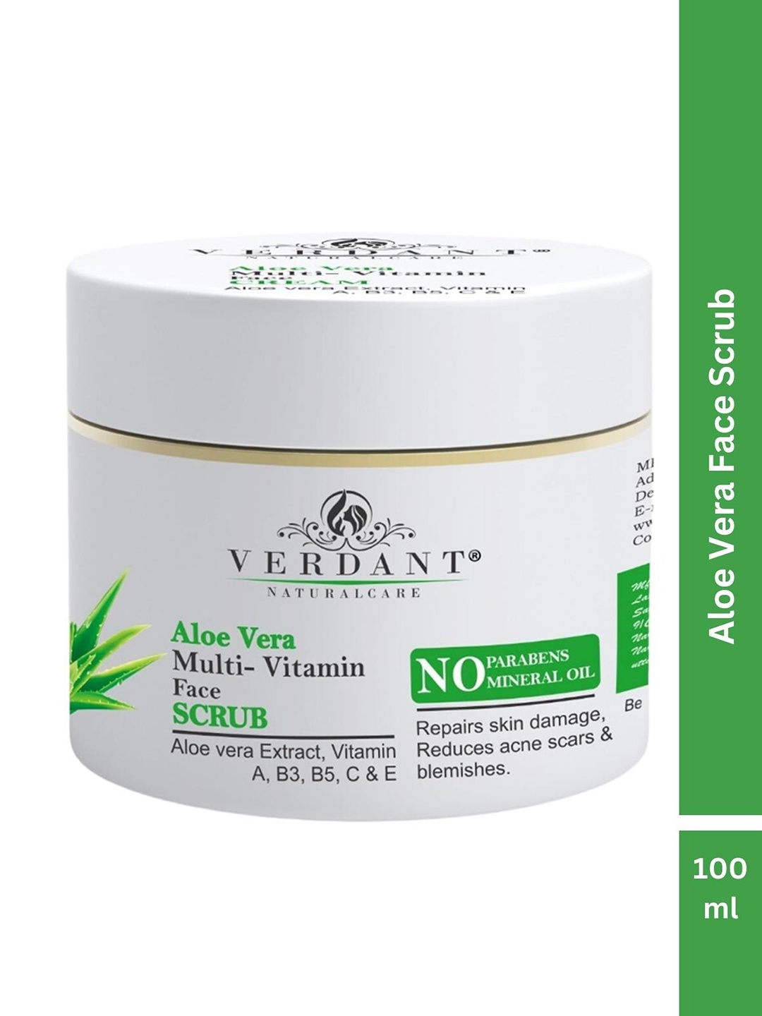 

Verdant Natural Care Soothing & Hydrating Aloe Vera Face Scrub-100ml, Na