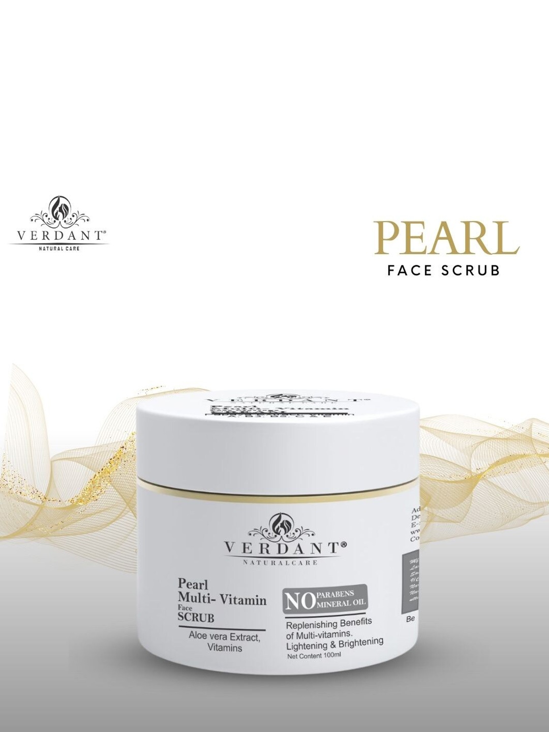 

Verdant Natural Care Pearl Lightening & Brightening Face Scrub 100ml, White