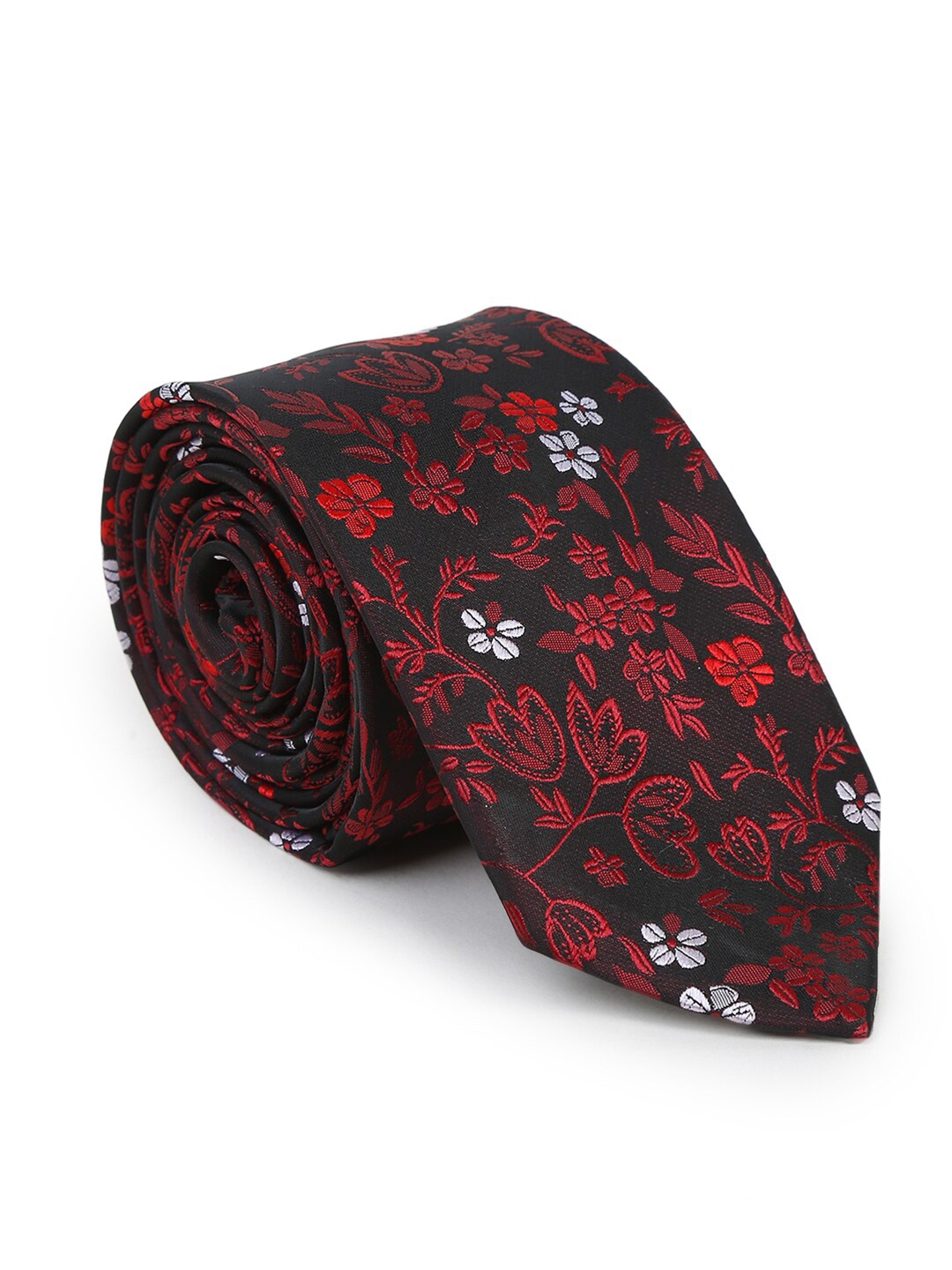 

Hashburys Men Woven Design Broad Tie With Matching Pocket Square, Black