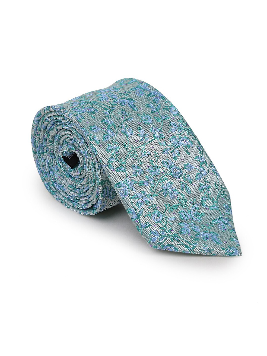 

Hashburys Men Woven Design Broad Tie With Matching Pocket Square, Green