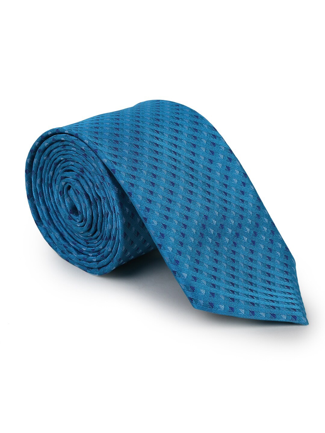 

Hashburys Men Woven Design Broad Tie With Matching Pocket Square, Blue