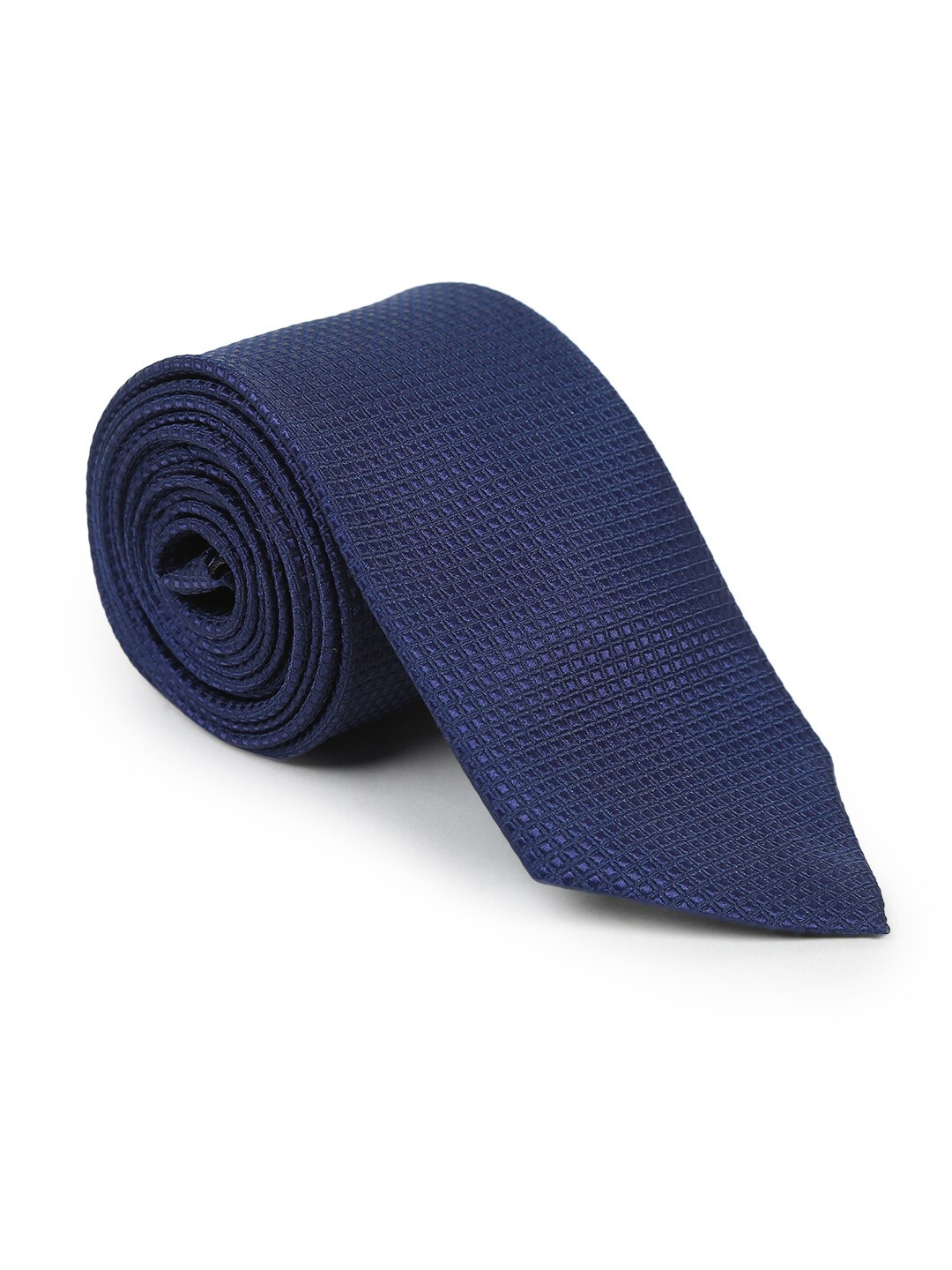 

Hashburys Men Woven Design Broad Tie With Matching Pocket Square, Navy blue