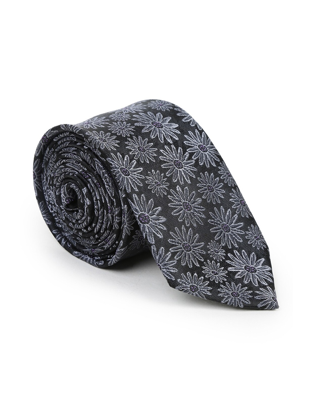 

Hashburys Men Woven Design Broad Tie With Matching Pocket Square, Black