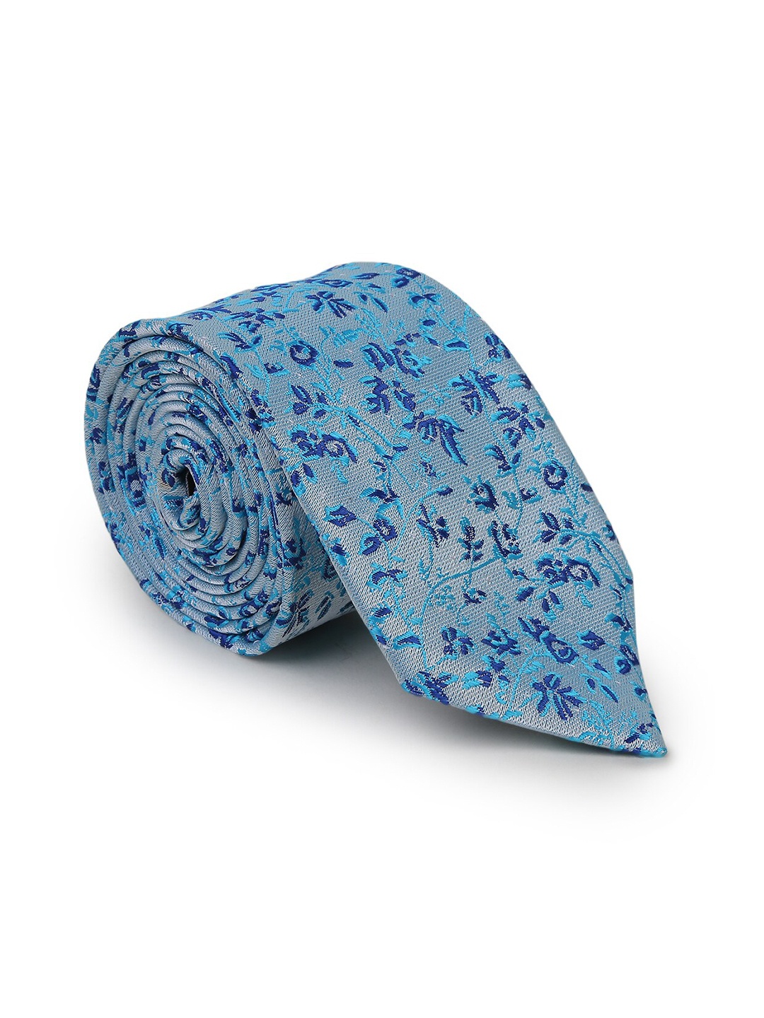

Hashburys Men Woven Design Broad Tie With Matching Pocket Square, Blue