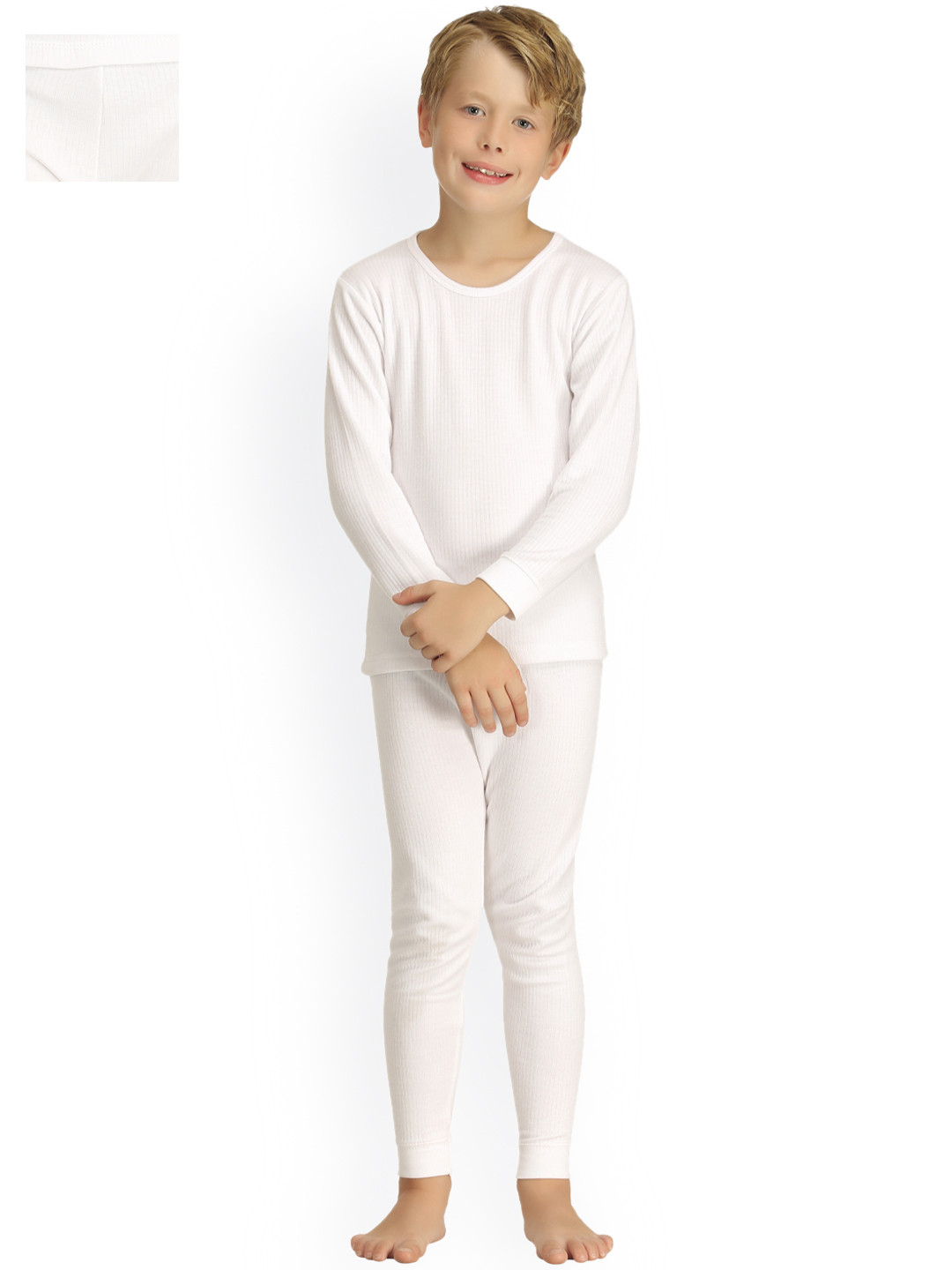 

Kanvin Boys Pack of 2 Thermal Sets, White