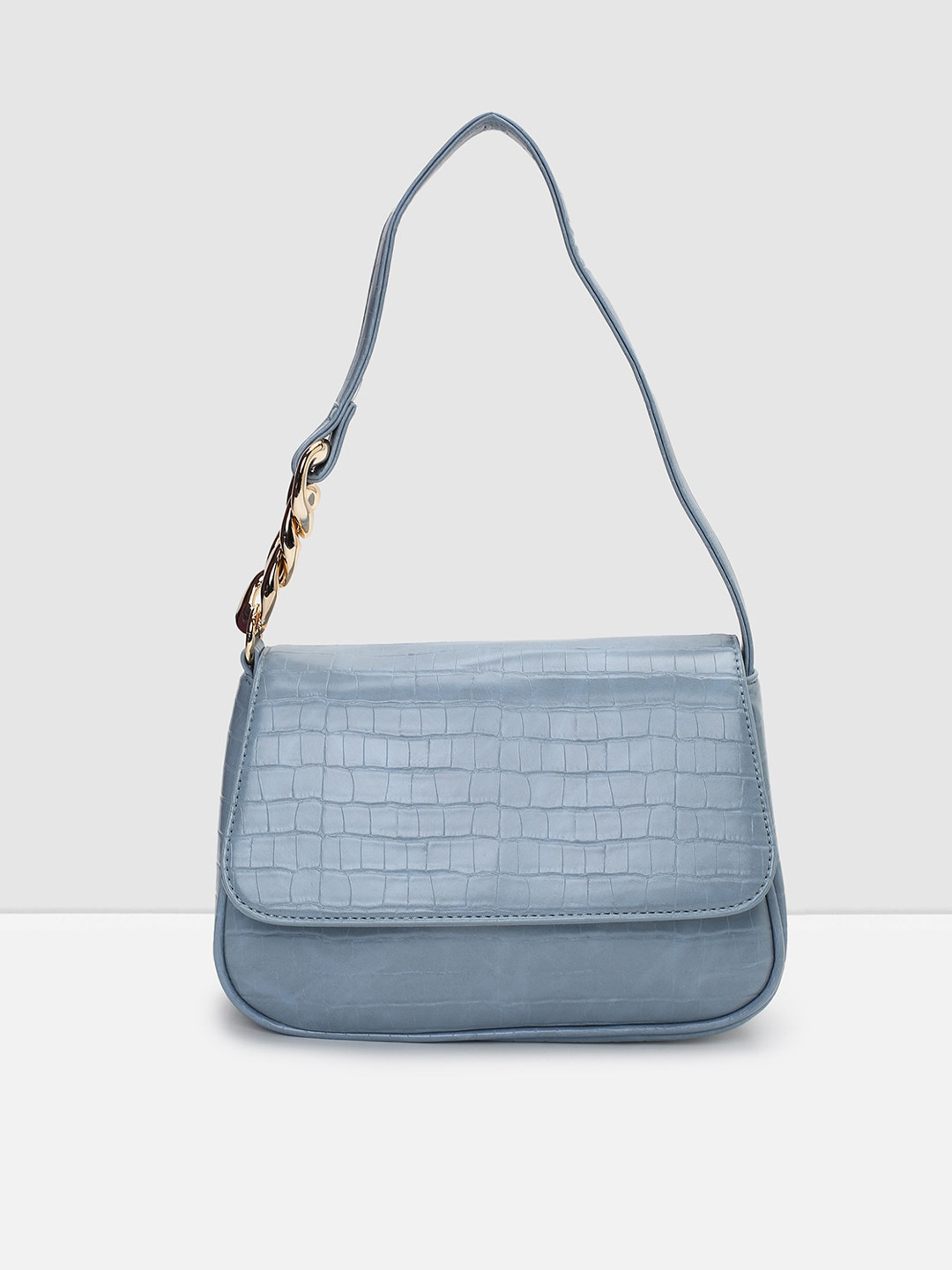 

max Textured Structured Handheld Bag, Blue