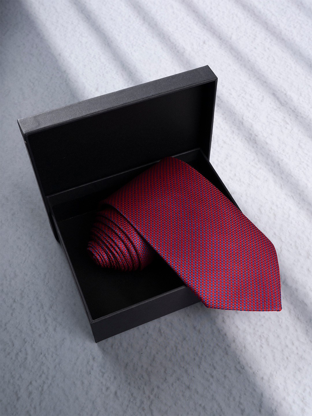 

BANGE Men Woven Design Pure Silk Skinny Tie, Fuchsia